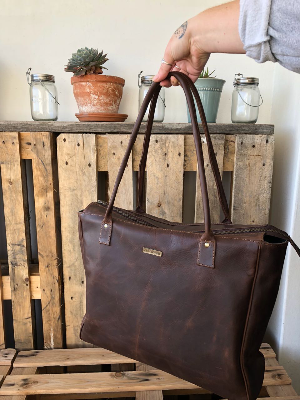 Full Leather Diaper / Lifestyle Tote