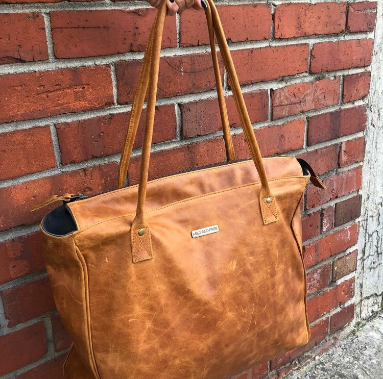 Full Leather Diaper / Lifestyle Tote